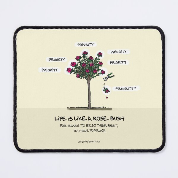 Item preview, Life is like a rose bush designed and sold by Sketchplanations.