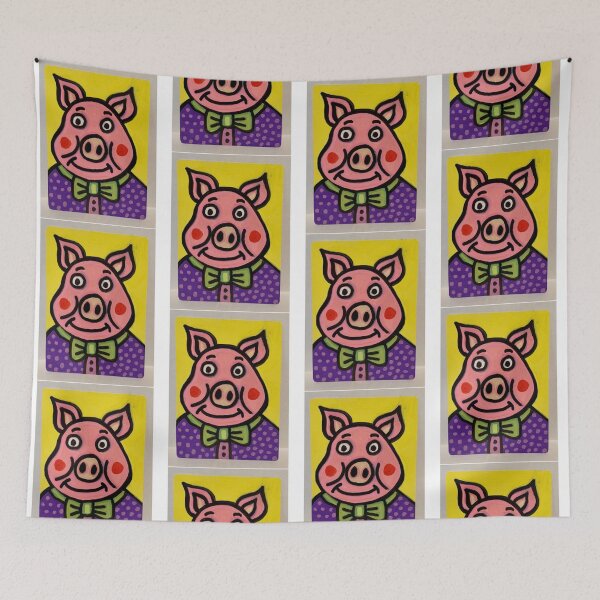Item preview, Fancy Pig in Polka Dot Shirt Cartoon designed and sold by aidefashions.