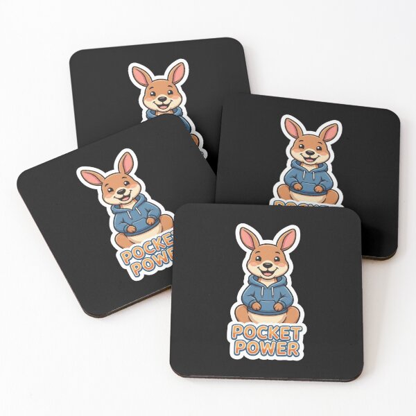 Item preview, Cute Kangaroo Wearing A Blue Hoodie designed and sold by Owcomm.