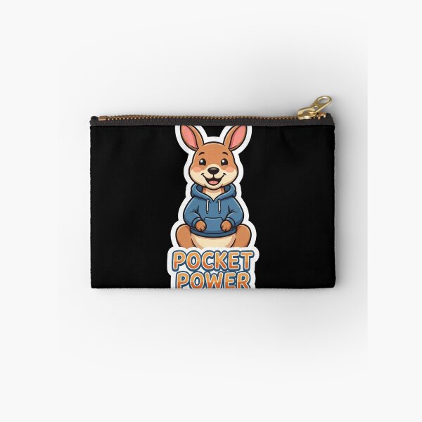 Item preview, Cute Kangaroo Wearing A Blue Hoodie designed and sold by Owcomm.