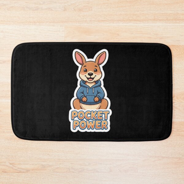 Item preview, Cute Kangaroo Wearing A Blue Hoodie designed and sold by Owcomm.