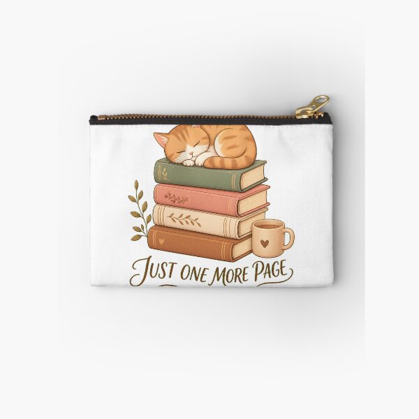 Item preview, JUST ONE MORE PAGE Cat on Books | Cozy Reading Aesthetic Design designed and sold by Ahmed Nedji.