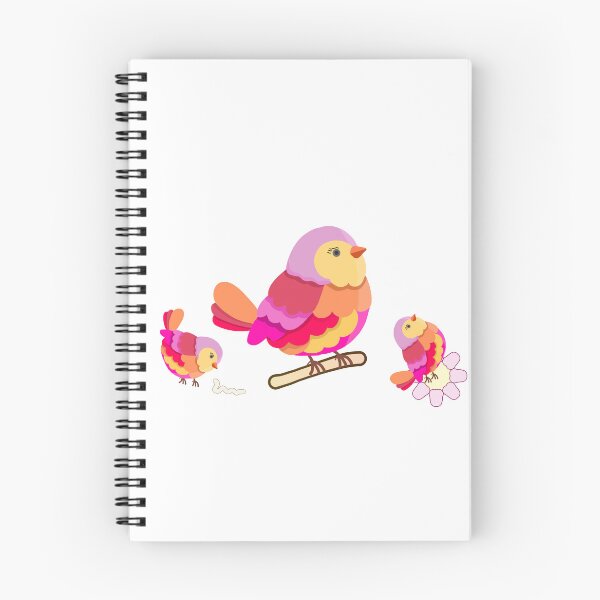 Item preview, Cute Colorful Mama Bird with Baby Birds Family designed and sold by MigWhimsy.