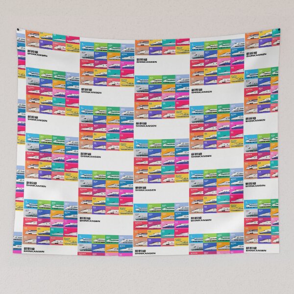 Item preview, Shinkansen Bullet Train Grid Pattern designed and sold by diramedinedi.