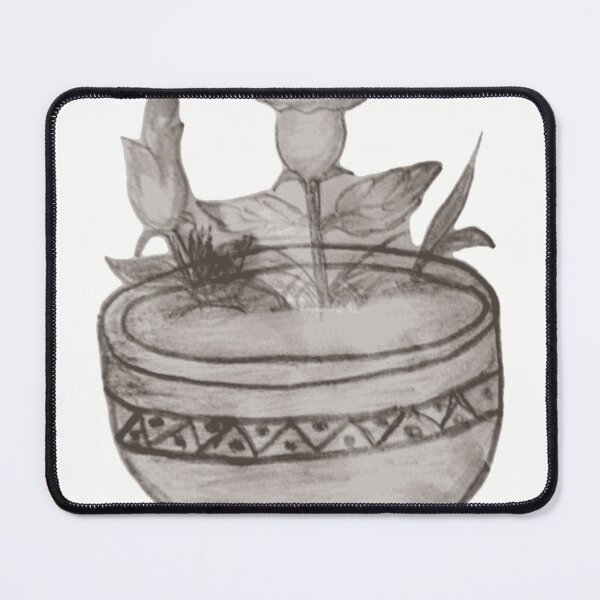 Item preview, Vintage Sketch Flowers in Ornament Bowl designed and sold by NatureCanvaCo.