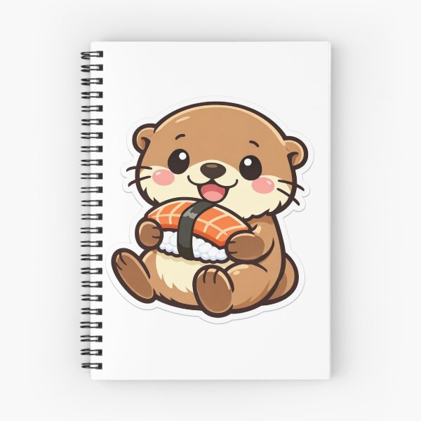 Item preview, Cute Otter Sushi - Kawaii Sea Otter Japanese Food Sticker designed and sold by AuraArtistica.