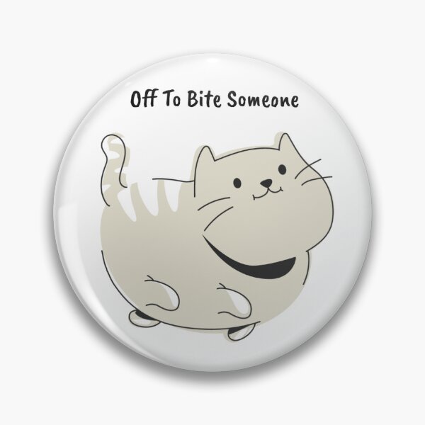 Item preview, Off To Bite Someone Funny Cat designed and sold by Mitskin.