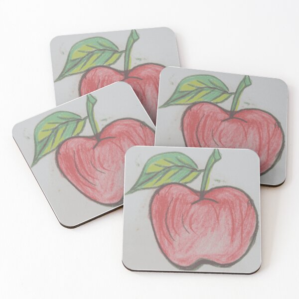 Item preview, Fresh Red Apple Colored Pencil Sketch designed and sold by NatureCanvaCo.