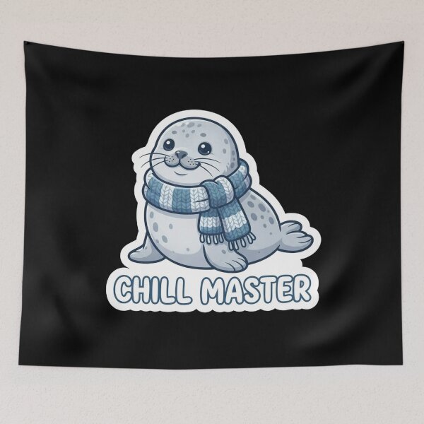 Item preview, Cute Baby Seal With Cozy Scarf designed and sold by Owcomm.