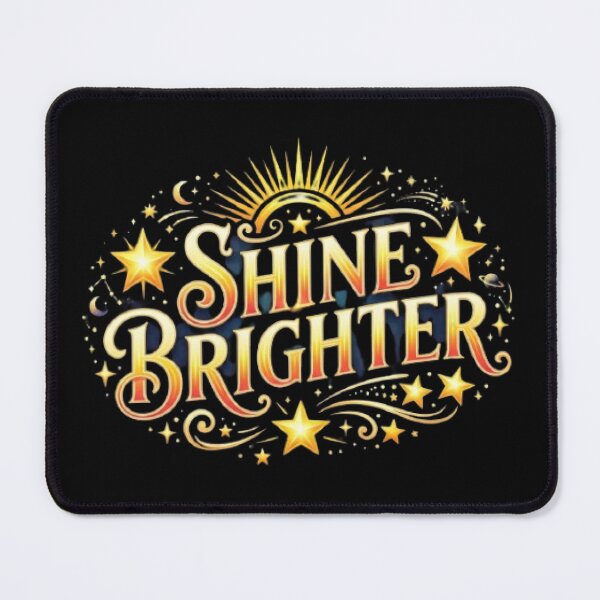 Item preview, Shine Brighter Motivational Typography T-Shirt | Celestial Positive Quote | Colorful Inspirational Graphic Tee designed and sold by Faisal  Shah.