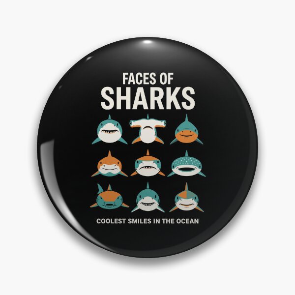 Item preview, Faces Of Sharks Coolest Smiles In The Ocean Marine Life Shark Lover designed and sold by SofenArt.