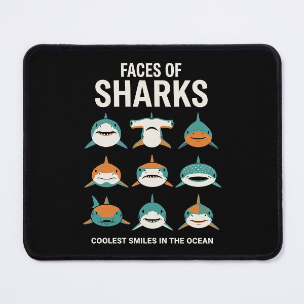 Item preview, Faces Of Sharks Coolest Smiles In The Ocean Marine Life Shark Lover designed and sold by SofenArt.