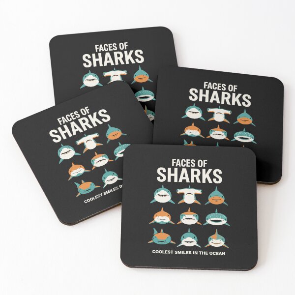 Item preview, Faces Of Sharks Coolest Smiles In The Ocean Marine Life Shark Lover designed and sold by SofenArt.