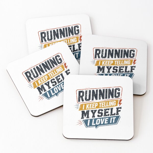 Item preview, Corriendo, me repito a mí mismo que me encanta. Corredor, maratón, entrenamiento físico. designed and sold by RetroMini2026.