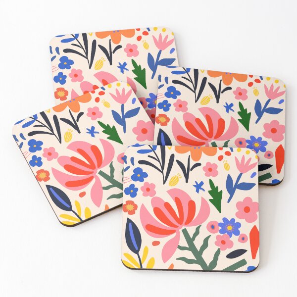 Item preview, Abstract Colorful Spring Flowers Boho Botanical designed and sold by FaizArtShop.