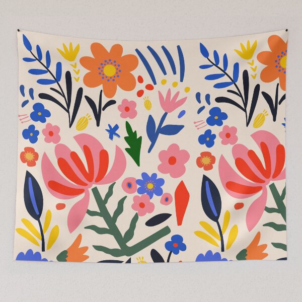 Item preview, Abstract Colorful Spring Flowers Boho Botanical designed and sold by FaizArtShop.