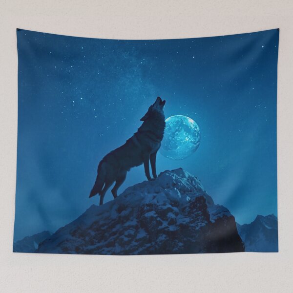 Item preview, Titan Wolf: Moonlit Guardian | Majestic Fantasy Wolf Artwork designed and sold by lavanya11.