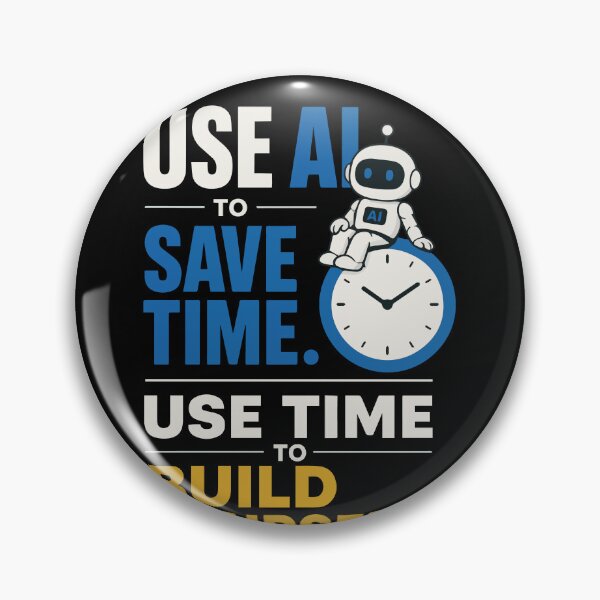 Item preview, Use AI to Save Time, Use Time to Build Yourself Inspirational Motivation for Productivity, Personal Growth, Artificial Intelligence, and Success Mindset designed and sold by Huddy-clothes.