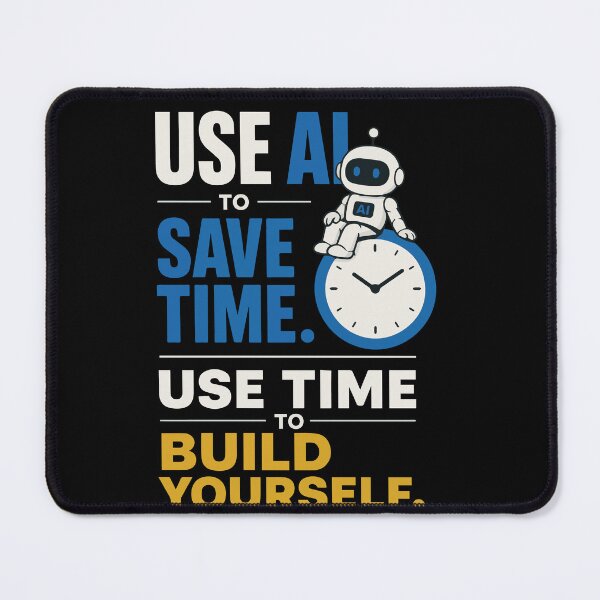 Item preview, Use AI to Save Time, Use Time to Build Yourself Inspirational Motivation for Productivity, Personal Growth, Artificial Intelligence, and Success Mindset designed and sold by Huddy-clothes.