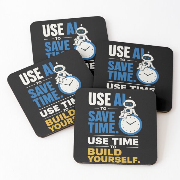 Item preview, Use AI to Save Time, Use Time to Build Yourself Inspirational Motivation for Productivity, Personal Growth, Artificial Intelligence, and Success Mindset designed and sold by Huddy-clothes.