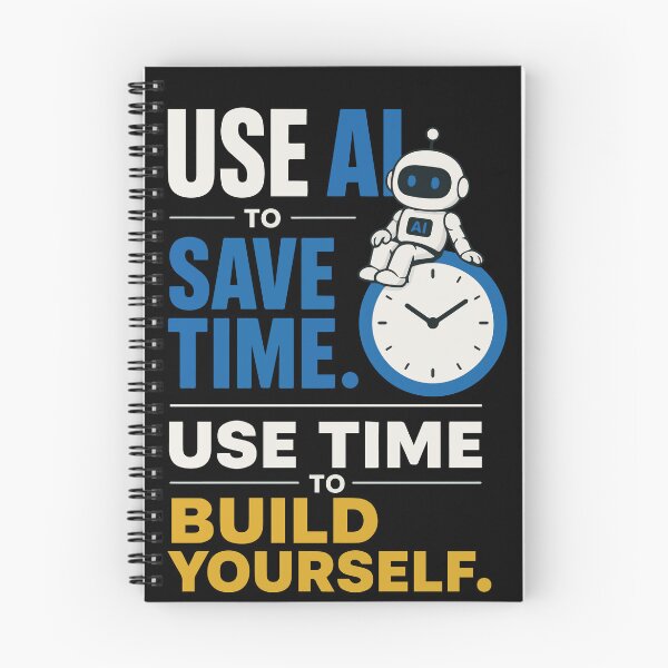 Item preview, Use AI to Save Time, Use Time to Build Yourself Inspirational Motivation for Productivity, Personal Growth, Artificial Intelligence, and Success Mindset designed and sold by Huddy-clothes.