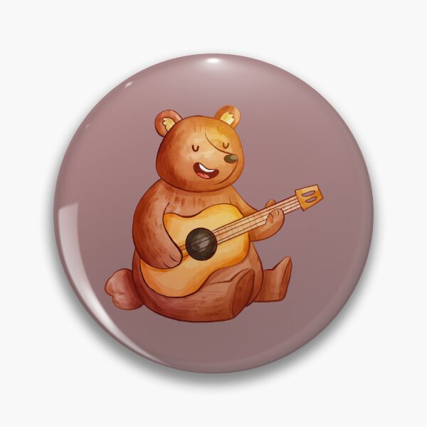 Item preview, Cute bear playing acoustic guitar designed and sold by manojbalan1968.