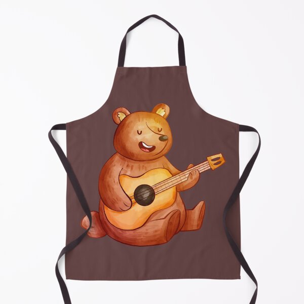 Item preview, Cute bear playing acoustic guitar designed and sold by NAMASTHE WORLD.
