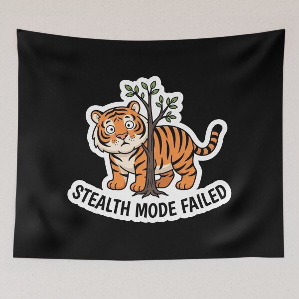 Item preview, Funny Cute Tiger Stealth Mode Failed designed and sold by Owcomm.