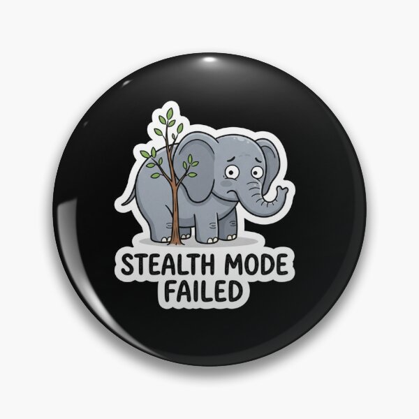 Item preview, Cute Elephant Hiding Behind Small Tree designed and sold by Owcomm.