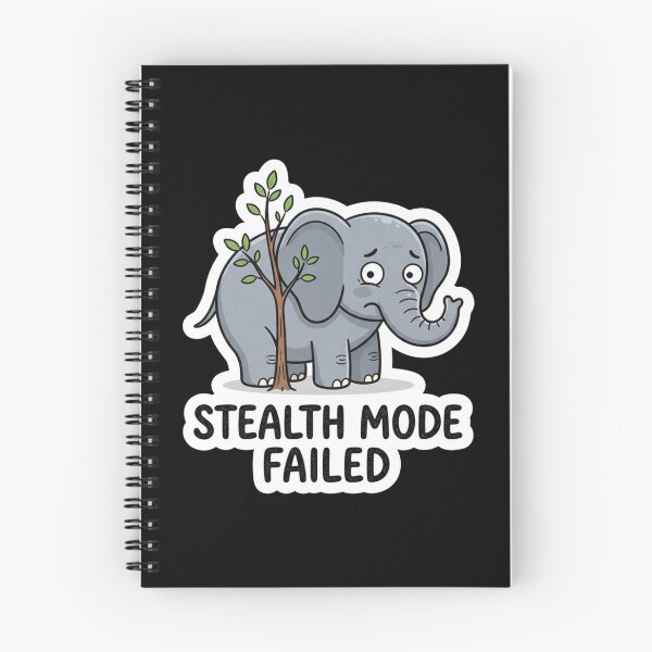 Item preview, Cute Elephant Hiding Behind Small Tree designed and sold by Owcomm.