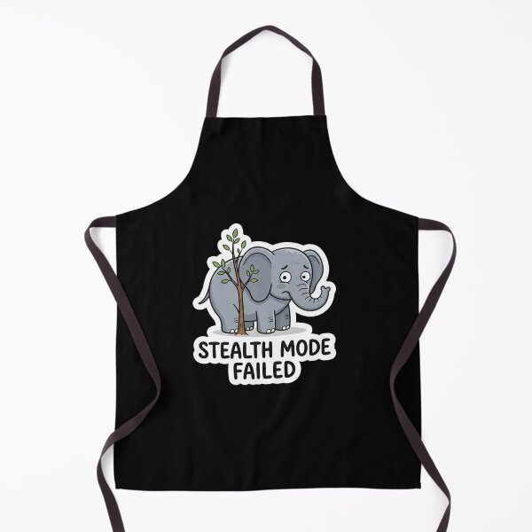 Item preview, Cute Elephant Hiding Behind Small Tree designed and sold by Owcomm.