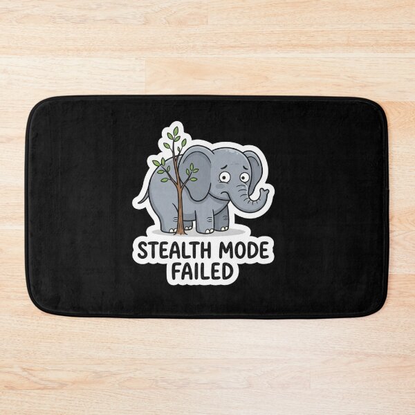 Item preview, Cute Elephant Hiding Behind Small Tree designed and sold by Owcomm.