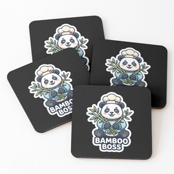 Item preview, Cute Panda Chef Cooking Bamboo Boss designed and sold by Owcomm.