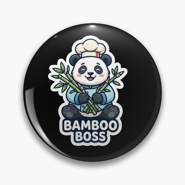 Item preview, Cute Panda Chef Cooking Bamboo Boss designed and sold by Owcomm.