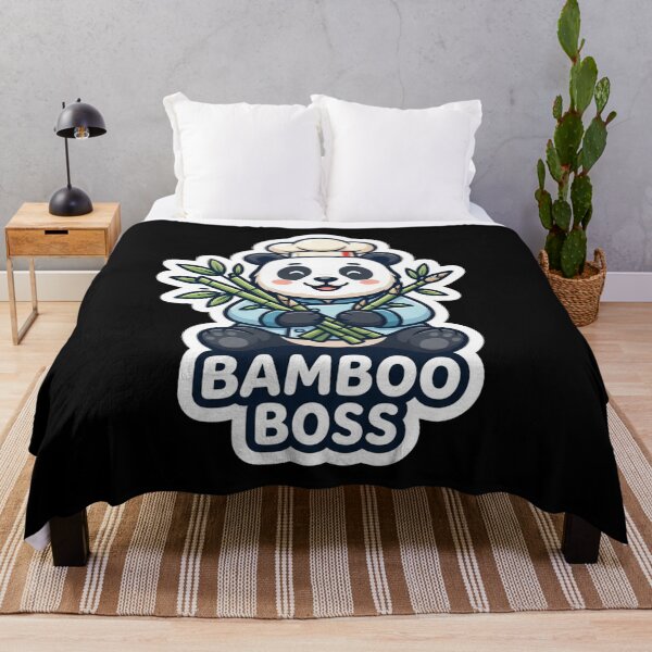 Item preview, Cute Panda Chef Cooking Bamboo Boss designed and sold by Owcomm.