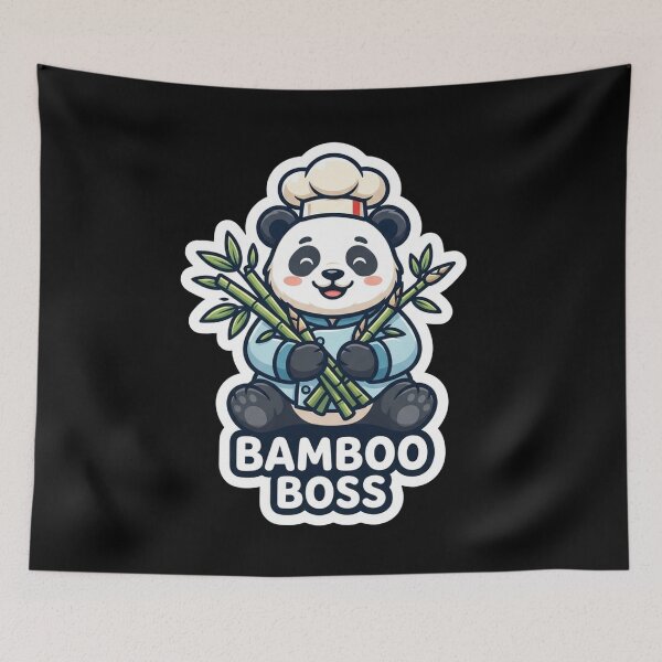 Aperçu de l'œuvre Mignon Panda Chef Cuisine Bamboo Boss créée et vendue par Owcomm.
