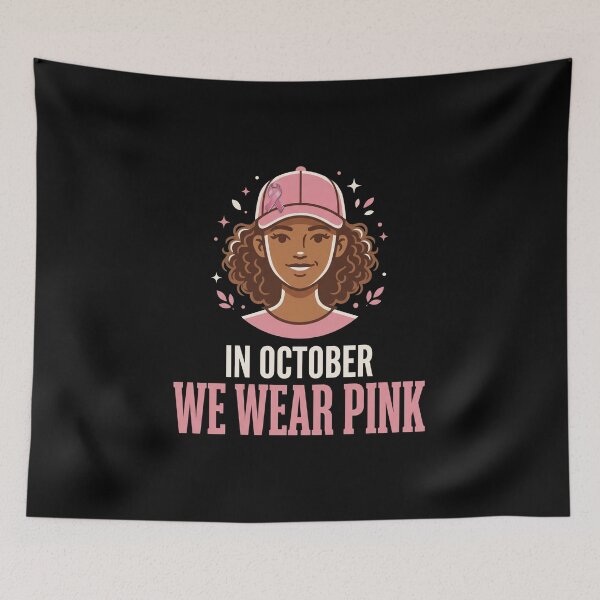 Item preview, In October We Wear Pink Breast Cancer Awareness Warrior Survivor designed and sold by SofenArt.