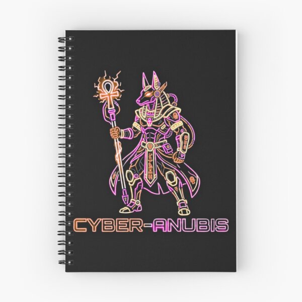 Item preview, Cyber Anubis Neon - Cyberpunk Ancient Egypt Art designed and sold by alalame.