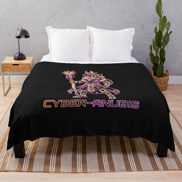 Item preview, Cyber Anubis Neon - Cyberpunk Ancient Egypt Art designed and sold by alalame.