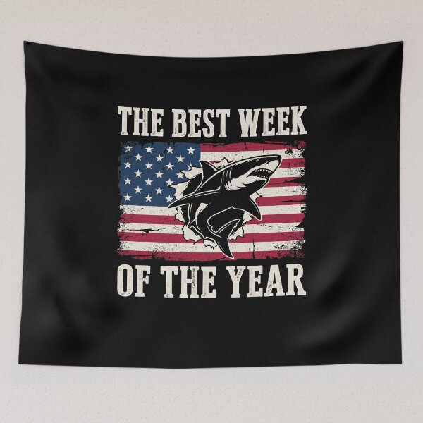 Item preview, The Best Week Of The Year Shark Week American Flag Patriot designed and sold by SofenArt.