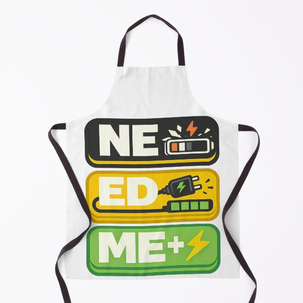 Item preview, NEED ME Typography Design | Battery Recharge Tech Humor Design designed and sold by TeeTimeTreasure.