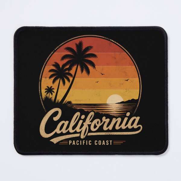 Item preview, California Retro Vintage Sunset Travel Design designed and sold by DesignedByMarty.