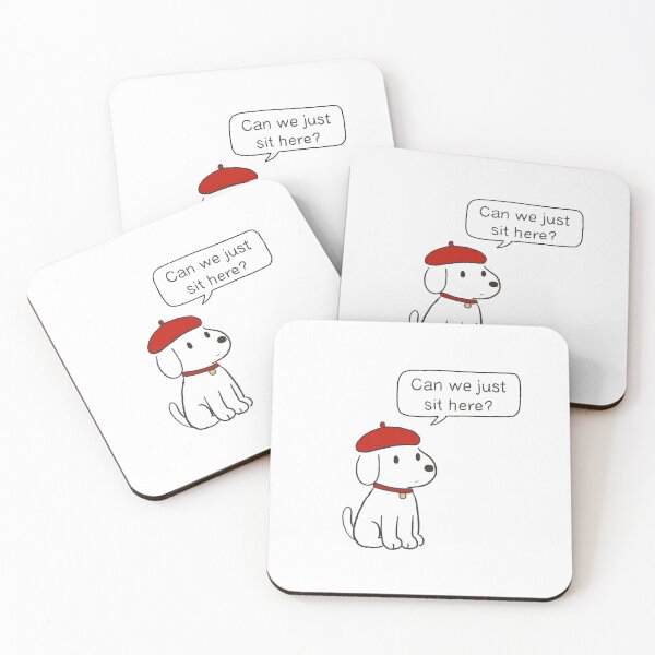 Item preview, Can We Just Sit Here Cute Minimal Dog Illustration designed and sold by pinkystickstore.