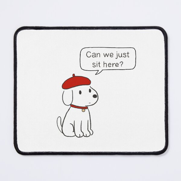 Item preview, Can We Just Sit Here Cute Minimal Dog Illustration designed and sold by pinkstickstore.