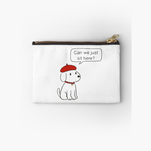 Item preview, Can We Just Sit Here Cute Minimal Dog Illustration designed and sold by pinkstickstore.