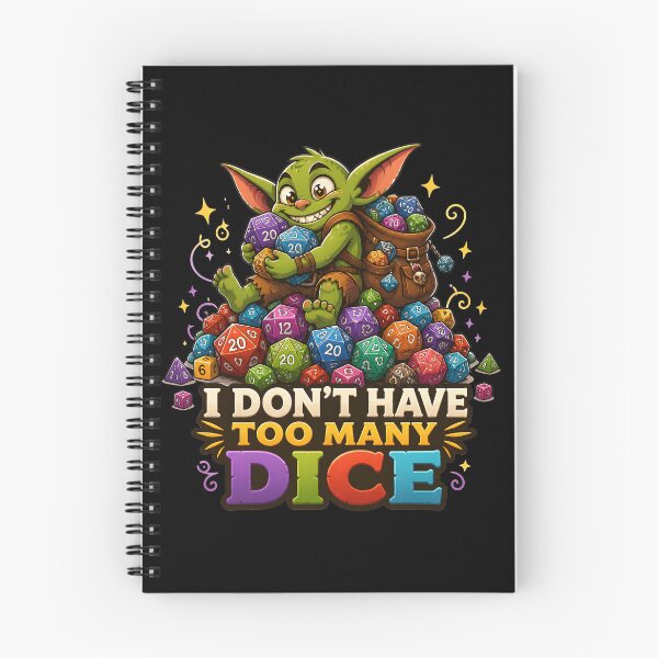 Item preview, I Don't Have Too Many Dice - Cute RPG Goblin designed and sold by BadhbhLoot.