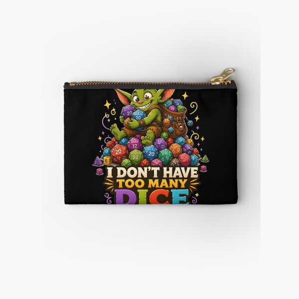 Item preview, I Don't Have Too Many Dice - Cute RPG Goblin designed and sold by BadhbhArt.