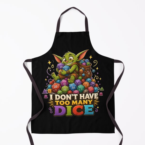 Item preview, I Don't Have Too Many Dice - Cute RPG Goblin designed and sold by BadhbhLoot.