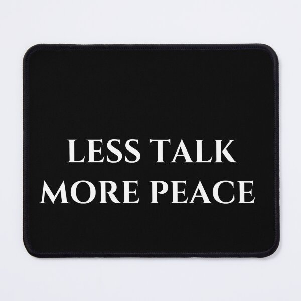 Item preview, Less Talk More Peace – Motivational Typography Design designed and sold by MagicArtzz.