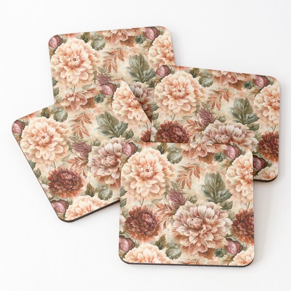 Item preview, Minimalistic Dahlias Texture  - Flower Bouquet Pattern  - Anniversary Gift Ideas designed and sold by RoyalStarsPatts.